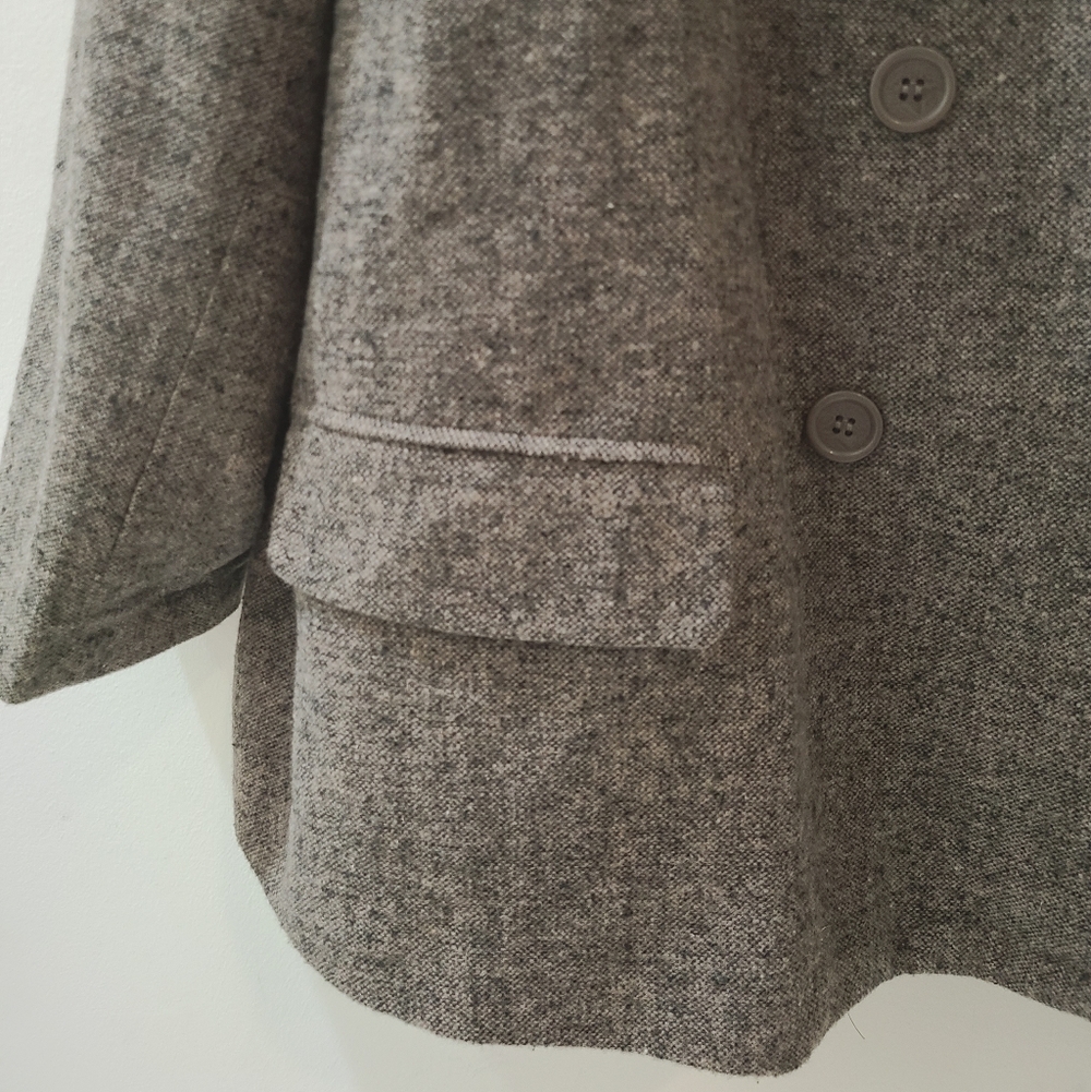 Max Studio London Gray Tweed Double Breasted Blazer Jacket sz 3X NWT - Picture 8 of 14